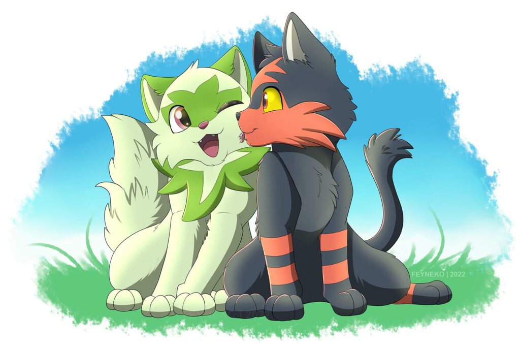 Drew these two cuties being cute together!