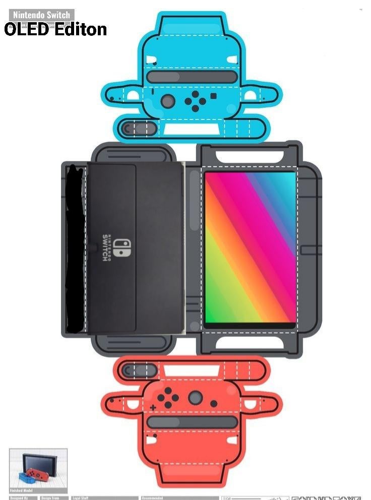 Here's a Nintendo Switch OLED Papercraft I made enjoy!!!