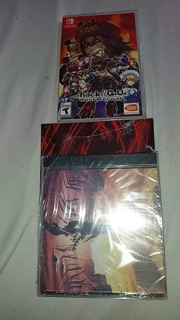 If you ordered the .hack physical edition from namco's site be warned it has no box sleeve