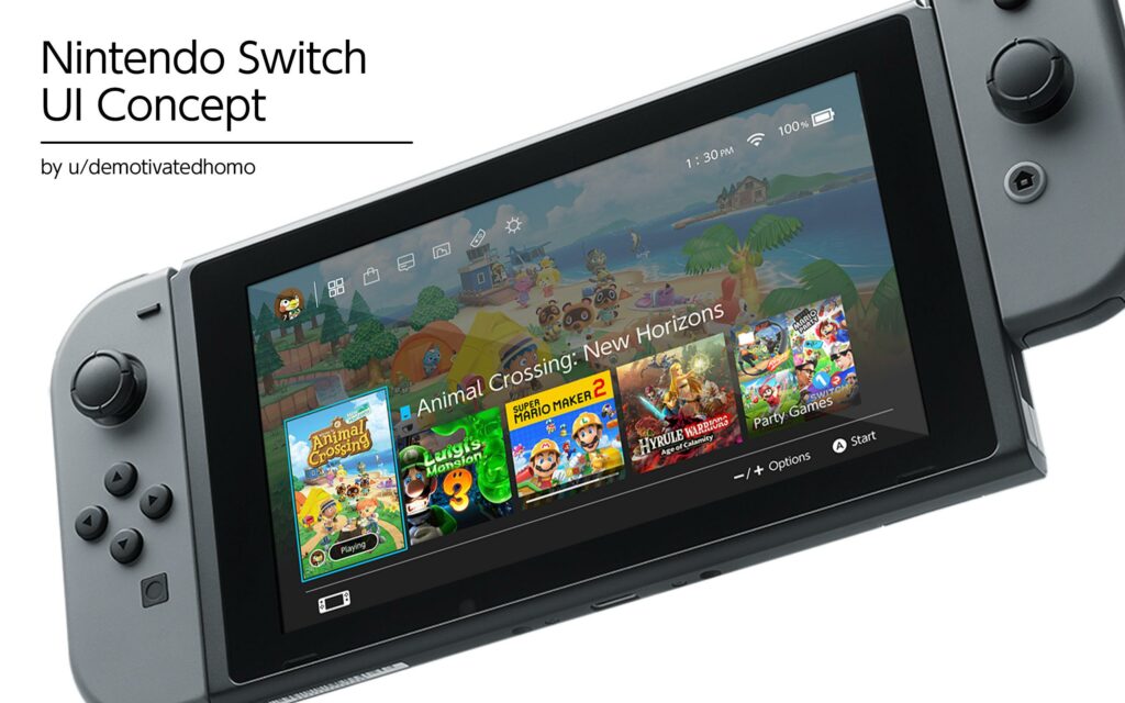 Nintendo Switch UI Concept