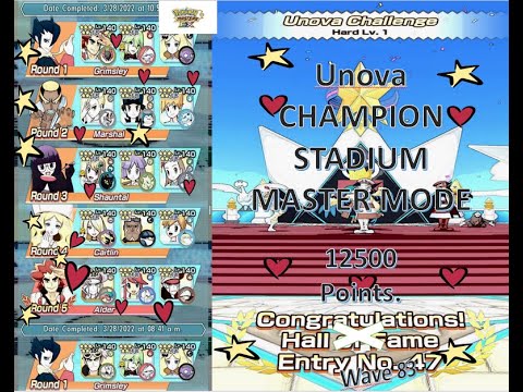 [Pokemon Masters EX] - 12500 Points Unova Champion Stadium Master Mode Week 83 !!