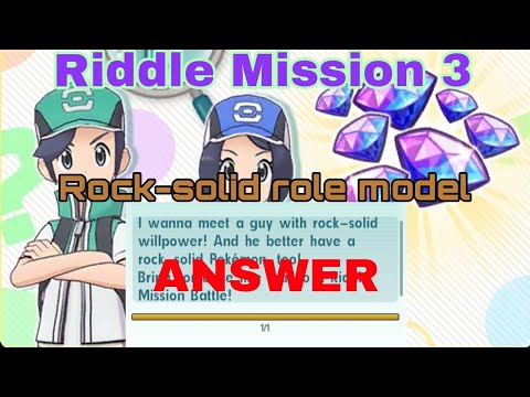 Pokemon Masters EX | Riddle Mission 3 - Rock-solid role model (QUEST & ANSWER)