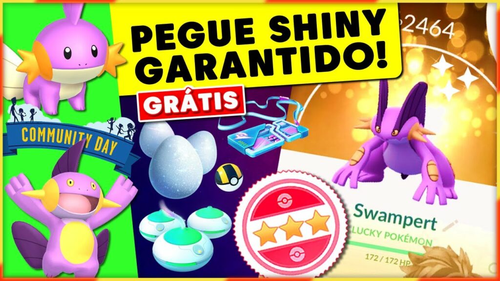 EVENTO MUDKIP SHINY POKEMON GO - Como PEGAR POKEMON SHINY GRATIS no Pokemon Go