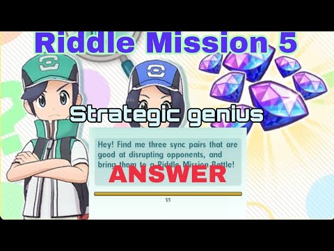Pokemon Masters EX | Riddle Mission 5 - Strategic genius (QUEST & ANSWER)
