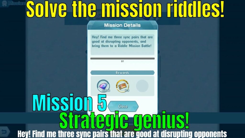 Solve the mission riddles! Day 5 | Riddle mission: Strategic genius! |  Pokemon Masters EX