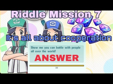 Pokemon Masters EX | Riddle Mission 7 - It's all about cooperation (QUEST & ANSWER)