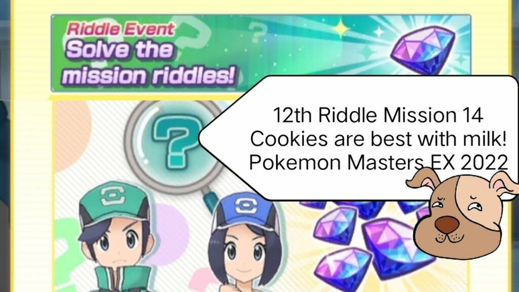 12th Riddle Mission 14: Cookies are best with milk! Pokemon Masters EX Solve the Mission Riddles