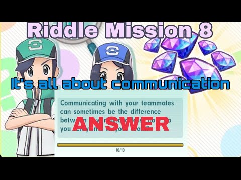 Pokemon Masters EX | Riddle Mission 8 - It's all about communication (QUEST & ANSWER)