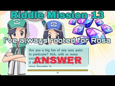 Pokemon Masters EX | Riddle Mission 13 - I've always rooted for Rosa... (QUEST & ANSWER)