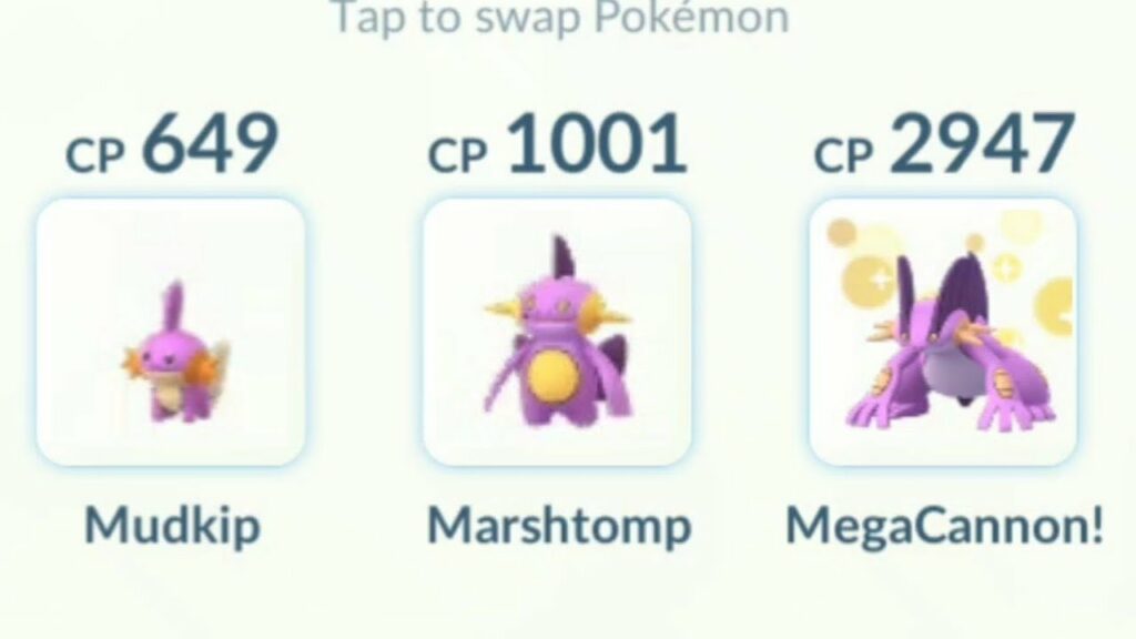 Pokemon Go but only SHINY Mudkip Evolution Line!