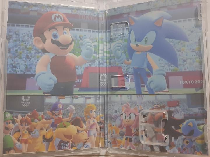 Tired of seeing blank paper each time I wanted to play, so today I made a custom inside art of Mario and Sonic 2020 Olympics
