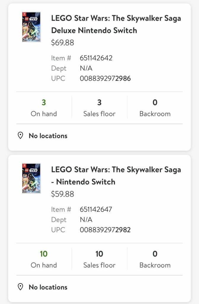 PSA: Walmart not offering $10 discount on in-store sales of Lego Star Wars: The Skywalker Saga