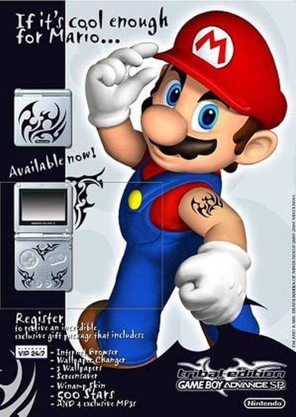 TIL The GBA SP had a Tribal design for all the early 2000s edgy teens out there
