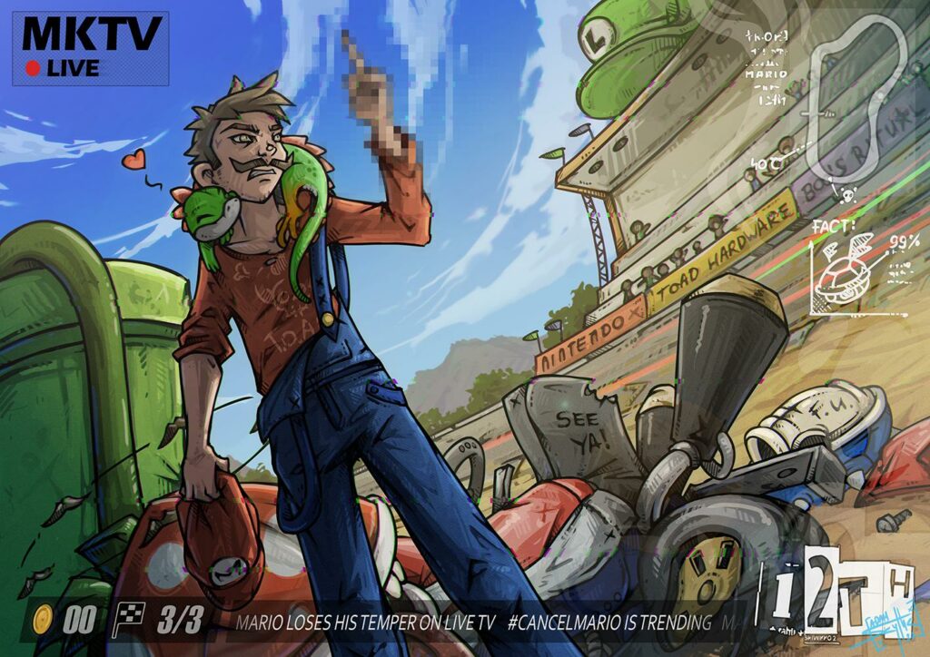 I drew a Mario Kart fanart. I hope it'll find some love here.