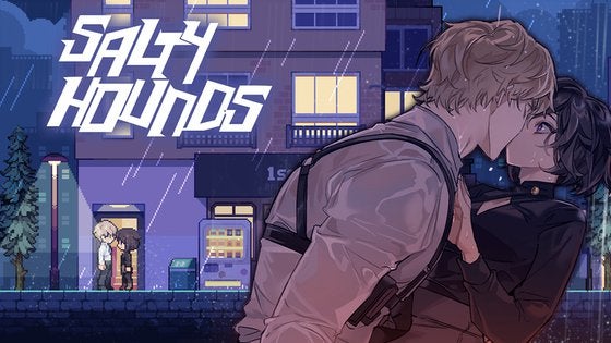 12 hours left in Kickstarter for Salty Hounds; Open-World Bodyguards Dating RPG. Over $120k pledged!