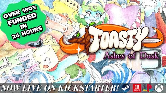 Last couple days to preorder Toasty: Ashes of Dusk! A Zelda/Earthbound inspired indie game with almost 400% funding!