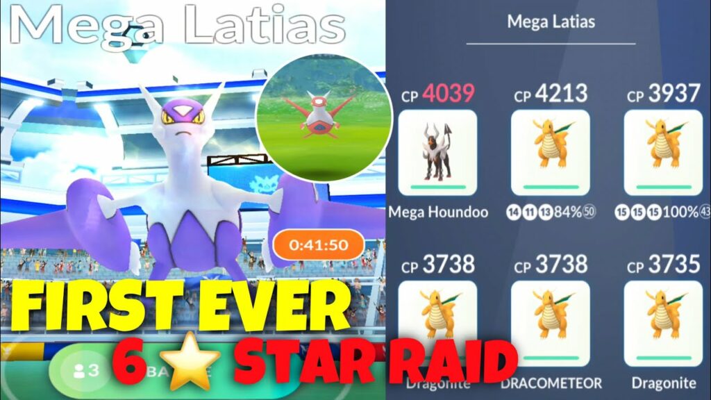 First Ever Mega Latias Raid in Pokemon Go | 6 Star Mega Raid