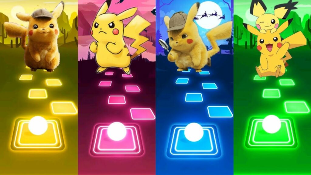 Pikachu vs Pokemon Go Pikachu vs Pika Pika Pikachu vs Pikachu Thunderbolt | Tiles Hop EDM Rush
