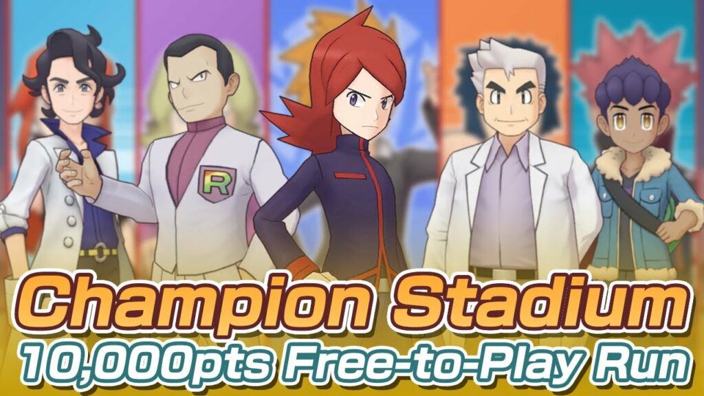 [Pokemon Masters EX] 10,000 POINTS F2P FREE-TO-PLAY RUN | Master Mode | Champion Stadium - Wave 66