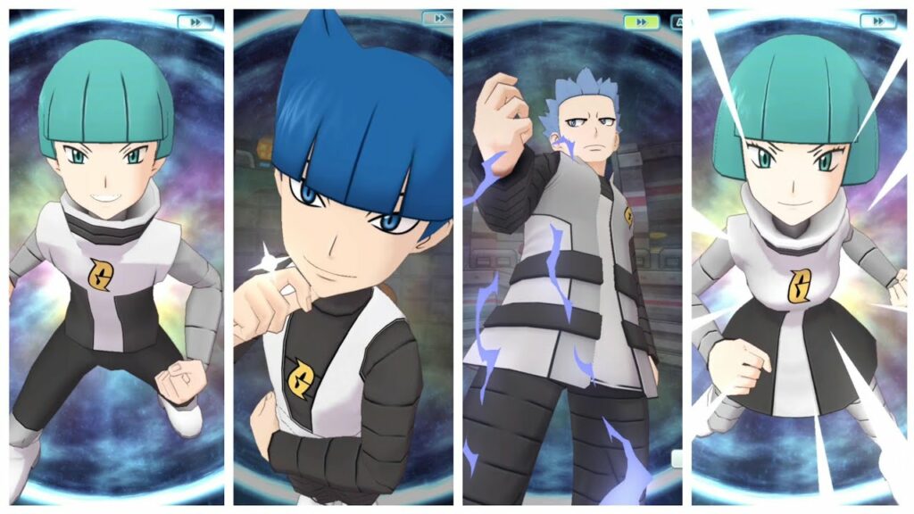 Pokemon Masters EX: Team Galactic Leader, Commander & Grunt Sync Move Animation