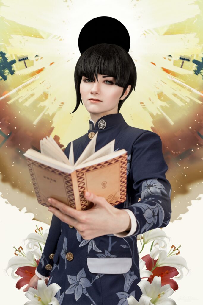 My Shin Megami Tensei V Protagonist cosplay. The photo is inspired by Rockcr_artist's art.