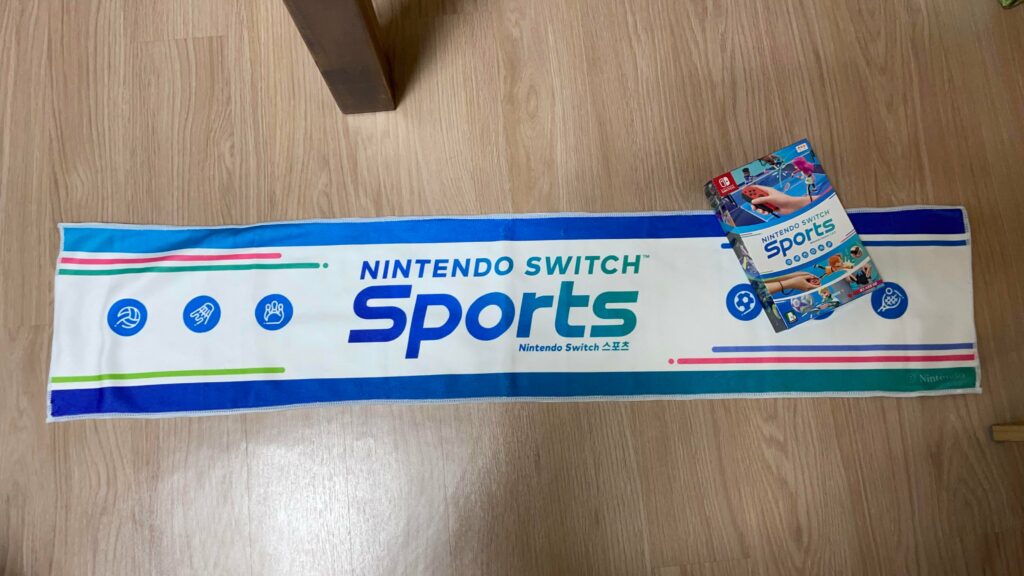 Got a towel for preordering switch sports here in Korea