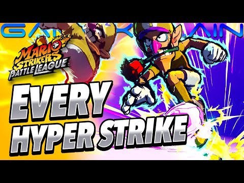 Footage Of Hyper Strikes in Mario Strikers Battle League from all the characters we know so far!Video by: Gamexplain, Footage Compiled by: @EdwardSabaVO on Twitter, and Source Footage: The Official Nintendo Website.
