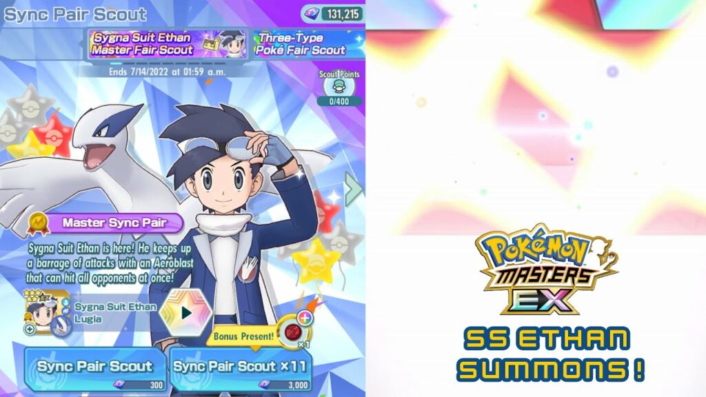 Pokemon Masters EX - SS Ethan Summons! I was bound to reach pity again eventually...