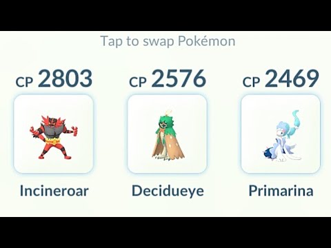 Trio gen 7 in Master League || pokemon go