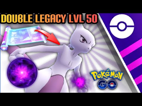 Level 50 Double Legacy Mewtwo in Master GO Battle League Pokemon GO // Using an Elite Charged TM