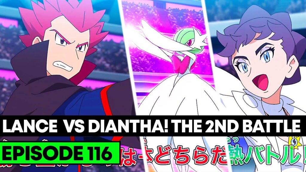 KANTO VS KALOS! LANCE VS DIANTHA! Champion Battle! | Pokemon Journeys