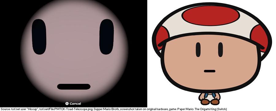 The Toad stuck on the telescope in Origami King has a unique sprite.