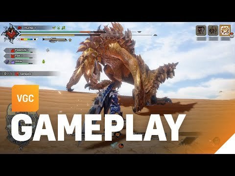 Monster Hunter Rise: Sunbreak Lunagaron and Seregios gameplay