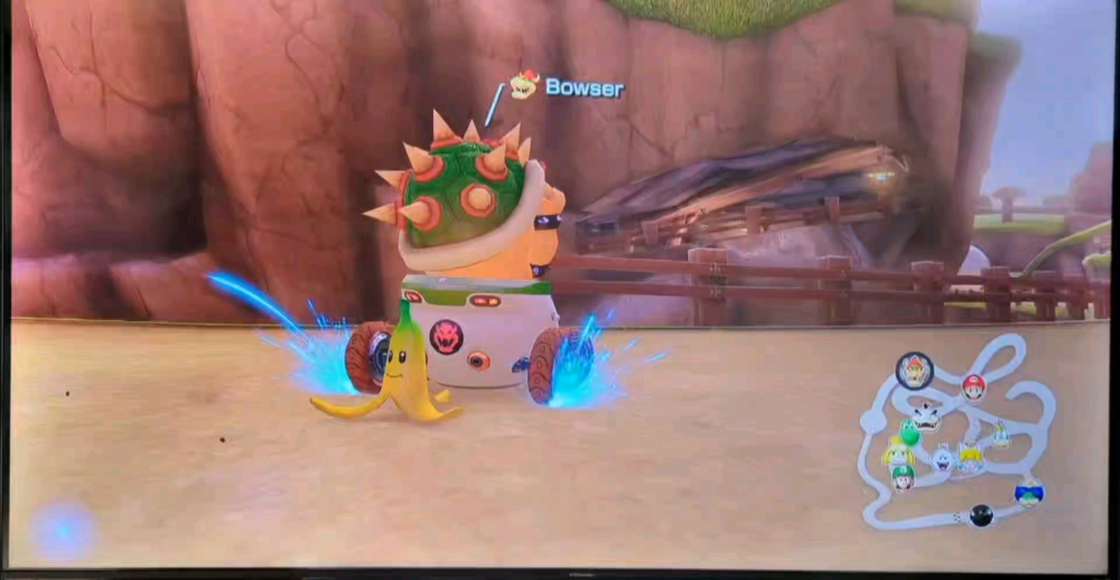 Blue Shells in Mario Kart 8 don't always find the 1st place driver in all courses. In Yoshi's Island , which has splitting paths, I was missed twice in one race!