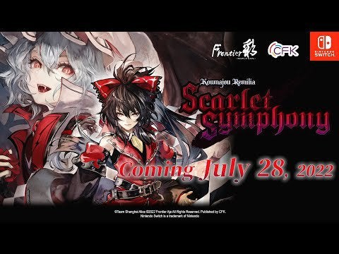 Koumajou Remilia: Scarlet Symphony - Official Reveal Trailer (July 28th Release)