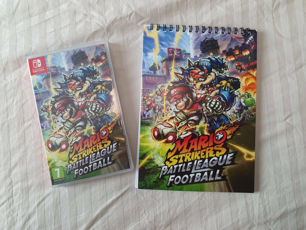 Mario strikers preorder came with notebook