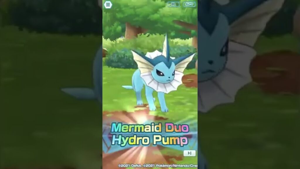 Movimiento Compi Misty y Vaporeon. Pokemon Masters Ex