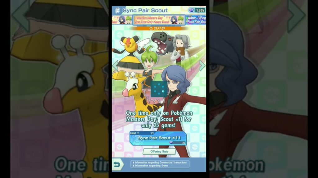 A not so happy scout || Pokemon masters ex July 2022 masters day scout