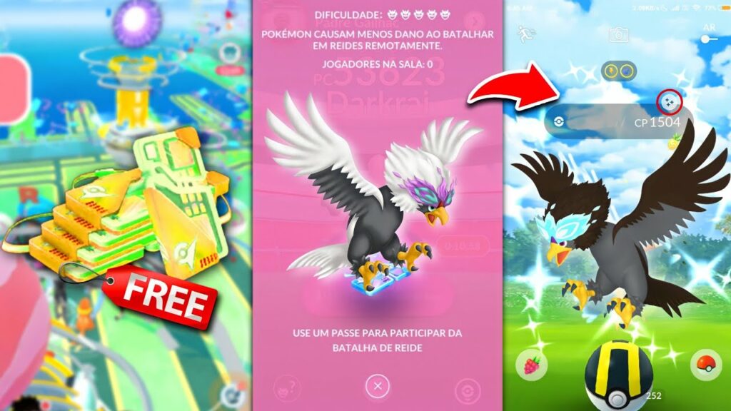 Free new shiny hisui braviary in pokemon go | Shiny hisui braviary raid day & free raid passes.