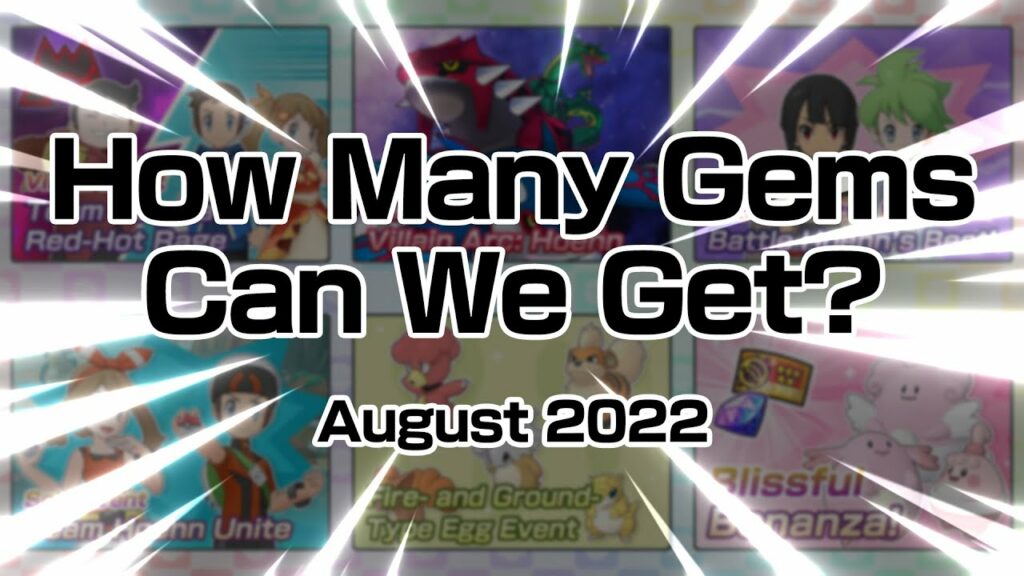 [Pokemon Masters EX] HOW MANY GEMS CAN WE GET? (August 2022)