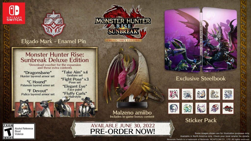 Monster Hunter Sunbreak Collector's Edition available at Gamestop