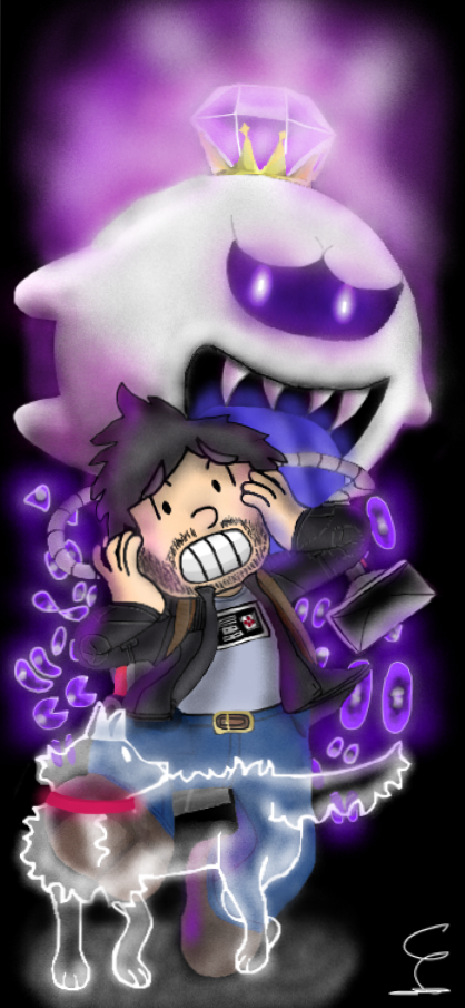 One of my first draws made in paint ^.^ (The guy in the middle is a friend, he want it for a tattoo)