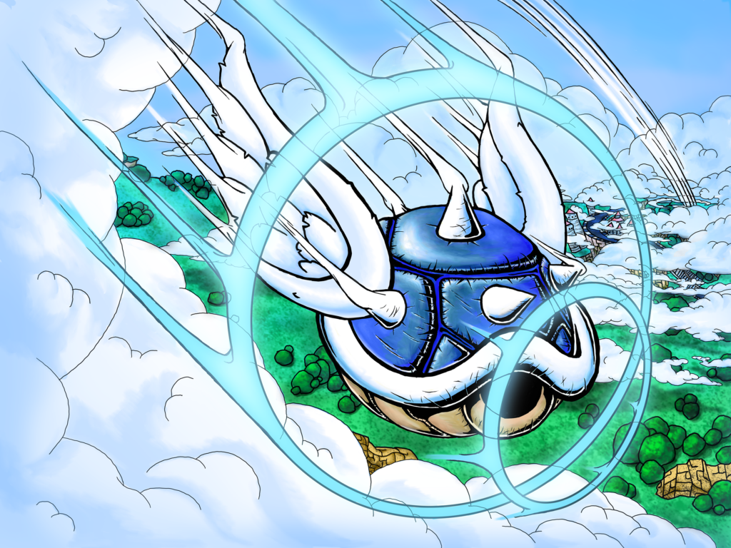 In light of the new Mario Kart tracks, I was I spired to make fanart of everyone's favorite item.