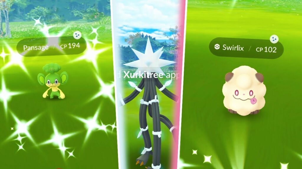 CATCHING XURKITREE IN POKEMON GO! Exclusive Ultra Beast / Shiny Pansage & Swirlix Found!