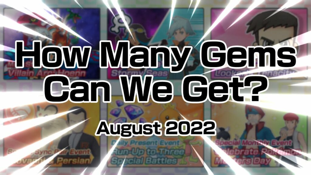 [Pokemon Masters EX] HOW MANY GEMS CAN WE GET? (August 2022)
