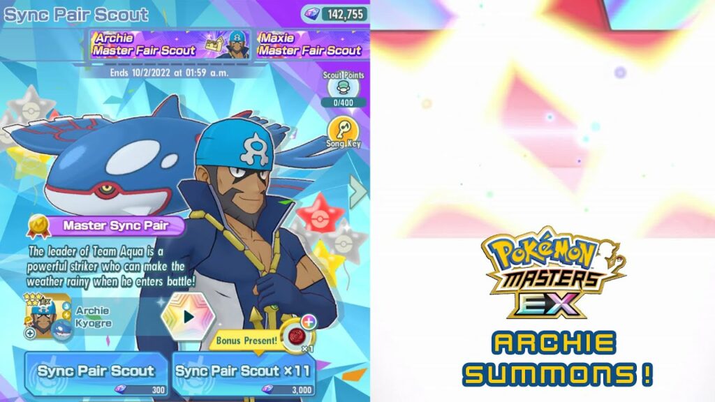 Pokemon Masters EX - Archie Summons! It is what it is... (Summons Day 1/2)