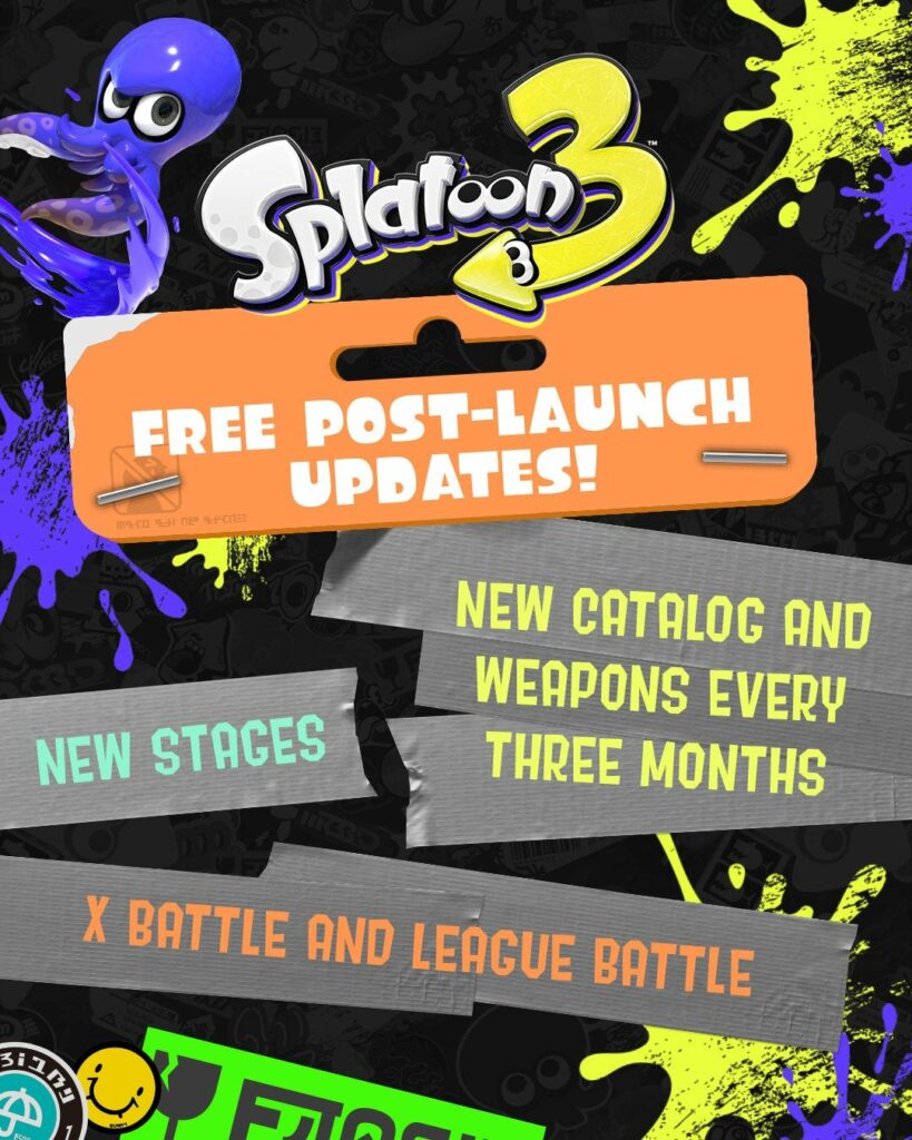 Even more #Splatoon3 content is inkoming via free post-launch updates!