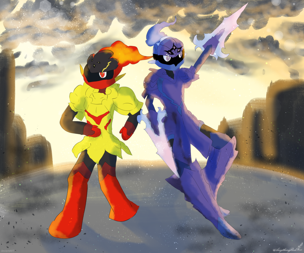 I had to draw this when I saw Armarouge and Ceruledge looking like Megaman characters XD