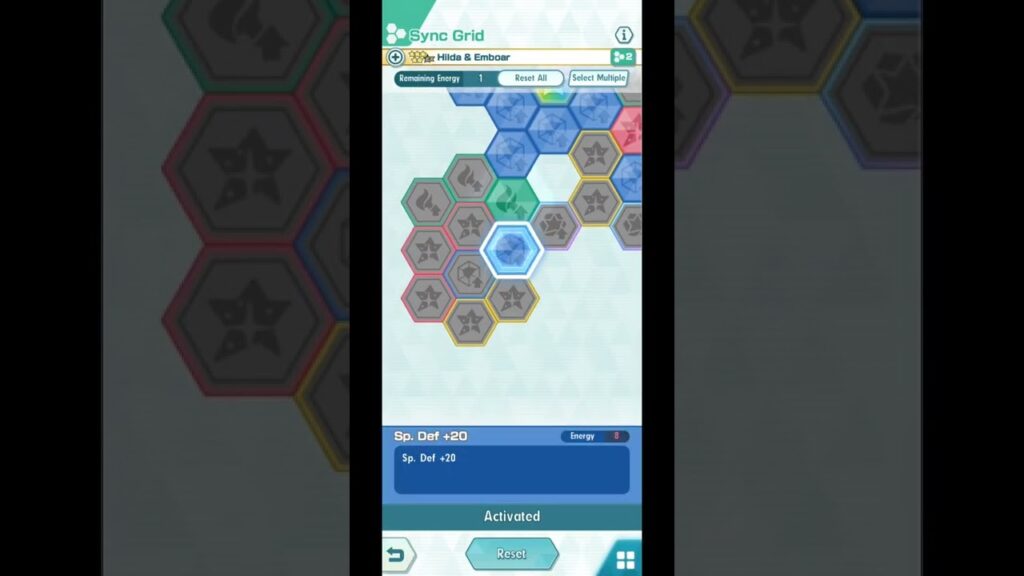Pokemon Masters Ex 3/5 Hilda Sync Grid