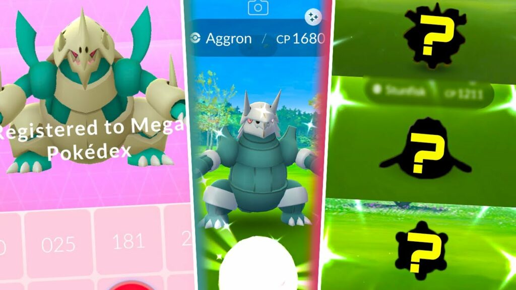 I CAN'T BELIEVE I FOUND SHINY AGGRON IN POKEMON GO! Mega Aggron Evolution / 3 Shiny BOOSTED Spawns!